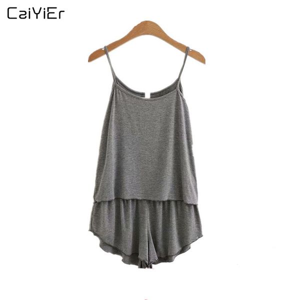 caiyier 2019 summer sling pajamas set gray sleeveless sleepwear modal soft vest + short pants nightgown thin cotton homewea, Blue;gray
caiyier 2019 summer sling pajamas set gray sleeveless sleepwear modal soft vest + short pants nightgown thin cotton homewea, Blue;gray