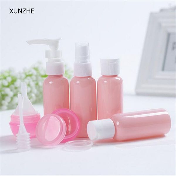 new portable pink plastic material travel bottle for cosmetic products filling points 9pcs/sets of skin care box
new portable pink plastic material travel bottle for cosmetic products filling points 9pcs/sets of skin care box