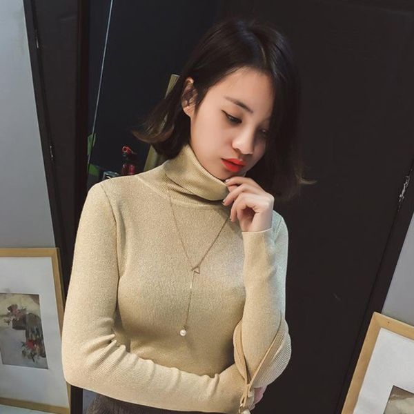 2019 turtleneck autumn winter bottom sweater women knitted sweater slim solid color long-sleeved fashion pullover, White;black
2019 turtleneck autumn winter bottom sweater women knitted sweater slim solid color long-sleeved fashion pullover, White;black