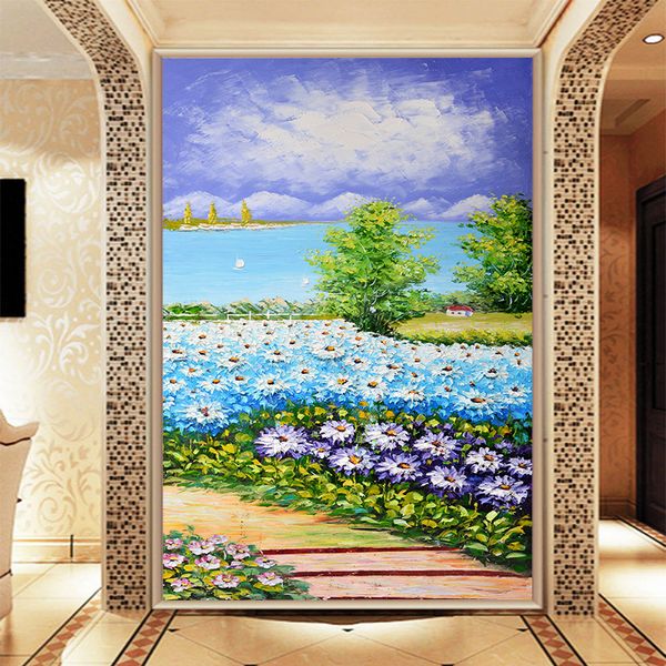 3d large mural fashion stereo blue floral hand-painted oil painting wallpaper living room sofa porch background
3d large mural fashion stereo blue floral hand-painted oil painting wallpaper living room sofa porch background