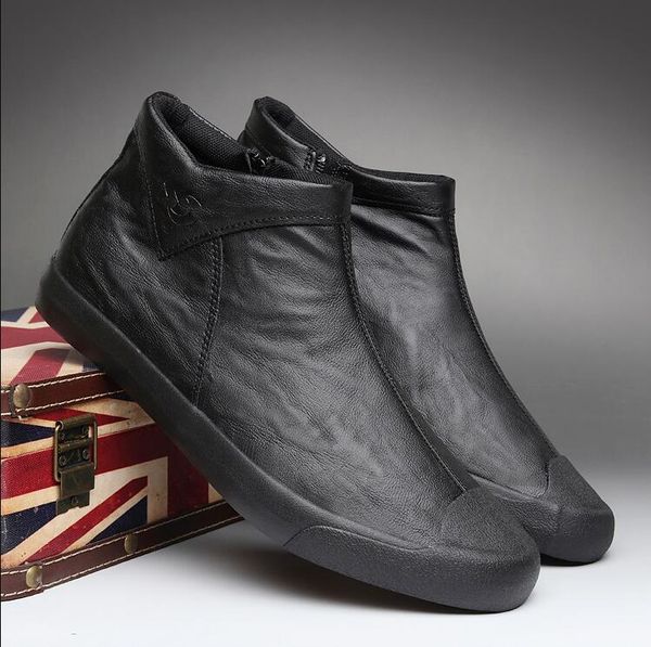 brand new spring autumn men shoes street fashion zipper man leather casual shoes men cool loafers flat shoes, Black
brand new spring autumn men shoes street fashion zipper man leather casual shoes men cool loafers flat shoes, Black