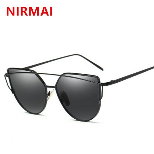 nirmai cat eye vintage brand rose gold mirror sunglasses for women metal reflective flat lens sun glasses female oculos, White;black
nirmai cat eye vintage brand rose gold mirror sunglasses for women metal reflective flat lens sun glasses female oculos, White;black