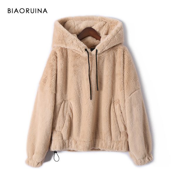biaoruina women's faux fur solid thick keep warm hoodies female winter loose high street hooded outerwear casual pullovers, Black
biaoruina women's faux fur solid thick keep warm hoodies female winter loose high street hooded outerwear casual pullovers, Black