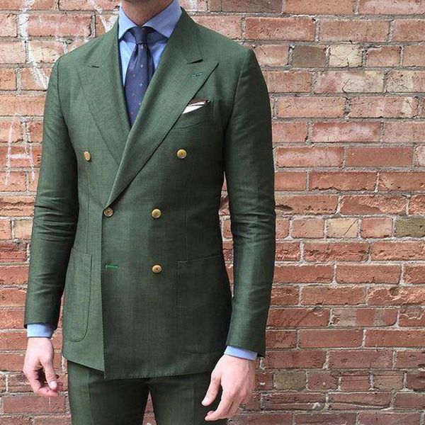 olive green men wedding tuxedos notched lapel slim fit groom wear 2 pieces custom made clothing, Black;gray
olive green men wedding tuxedos notched lapel slim fit groom wear 2 pieces custom made clothing, Black;gray