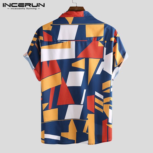 incerun men hawaiian shirt geometric printed short sleeve lapel streetwear summer casual beach shirts men camisa masculina s-5xl, White;black
incerun men hawaiian shirt geometric printed short sleeve lapel streetwear summer casual beach shirts men camisa masculina s-5xl, White;black