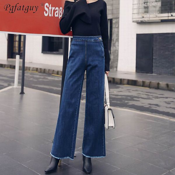 high waist vintage dark blue wide leg pants 2019 new arrival tassle botton slim loose elegant jeans trousers for women
high waist vintage dark blue wide leg pants 2019 new arrival tassle botton slim loose elegant jeans trousers for women