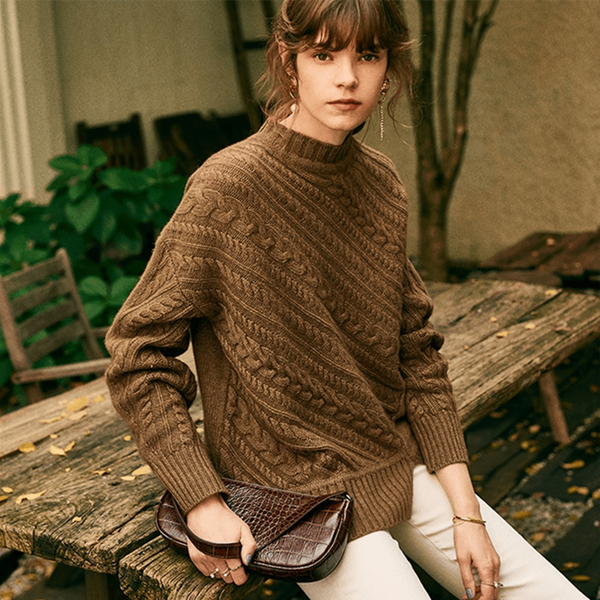 wool sweater female half-high collar oblique twisted loose loose lazy wind wool bottoming sweater women knitted pullover, White;black
wool sweater female half-high collar oblique twisted loose loose lazy wind wool bottoming sweater women knitted pullover, White;black
