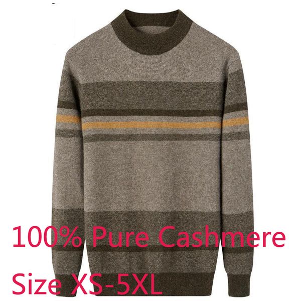 new 100% pure cashmere sweater men winter computer knitted o-neck pullovers thick striped casual plus size xs-5xl, White;black 
new 100% pure cashmere sweater men winter computer knitted o-neck pullovers thick striped casual plus size xs-5xl, White;black