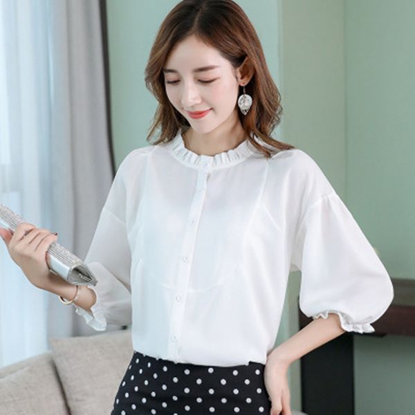 2020 new spring women o-neck solid color shirt ladies commute chiffon female leisure fashion high quatily shirts lt72, White
2020 new spring women o-neck solid color shirt ladies commute chiffon female leisure fashion high quatily shirts lt72, White
