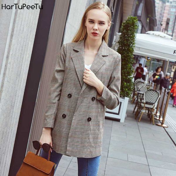 women's suits & blazers women plaid blazer coat suit jacket female long sleeve casual plus size korean style office ladies temperament, White;black
women's suits & blazers women plaid blazer coat suit jacket female long sleeve casual plus size korean style office ladies temperament, White;black