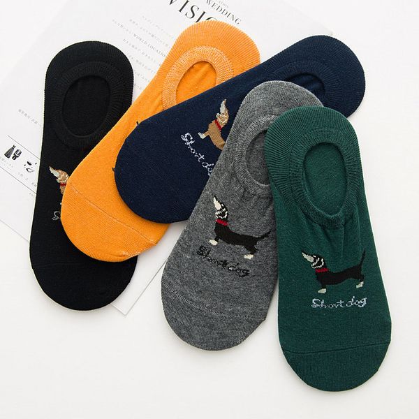 women cartoon cute dachshund boat socks silicone invisible socks casual soft sock slippers, Black;white
women cartoon cute dachshund boat socks silicone invisible socks casual soft sock slippers, Black;white