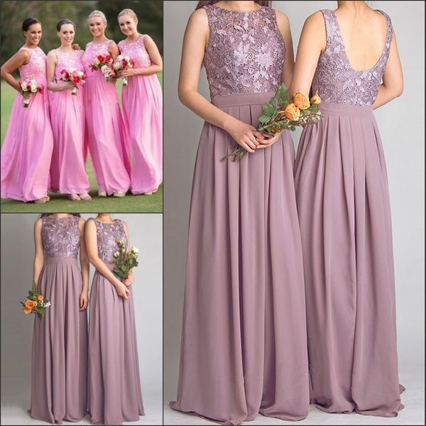 dusty rose bridesmaid dresses lace flower low back chiffon maxi women wedding guest dresses long matron of honor dress, White;pink
dusty rose bridesmaid dresses lace flower low back chiffon maxi women wedding guest dresses long matron of honor dress, White;pink