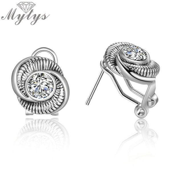 mytys trendy fashion earrings screw round stud earrings for women crystal heart two color ce588 ce587, Golden;silver
mytys trendy fashion earrings screw round stud earrings for women crystal heart two color ce588 ce587, Golden;silver