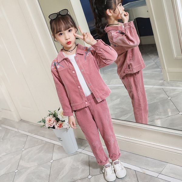 children clothing set autumn new girls clothes long sleeve outfits flower corduroy jacket & pants 2pcs teen girls clothes suits, White
children clothing set autumn new girls clothes long sleeve outfits flower corduroy jacket & pants 2pcs teen girls clothes suits, White