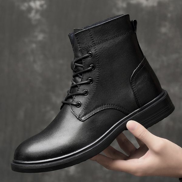 large size 37-50 genuine leather men boots winter ankle boots fashion footwear lace up shoes men casual high plush shoes, Black
large size 37-50 genuine leather men boots winter ankle boots fashion footwear lace up shoes men casual high plush shoes, Black