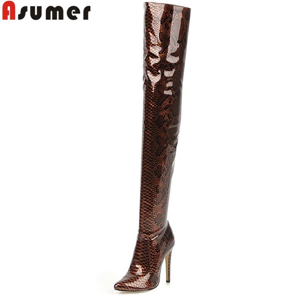 asumer large size 34-46 fashion autumn winter boots women pointed toe zip prom boots elegant ladies over the knee, Black
asumer large size 34-46 fashion autumn winter boots women pointed toe zip prom boots elegant ladies over the knee, Black