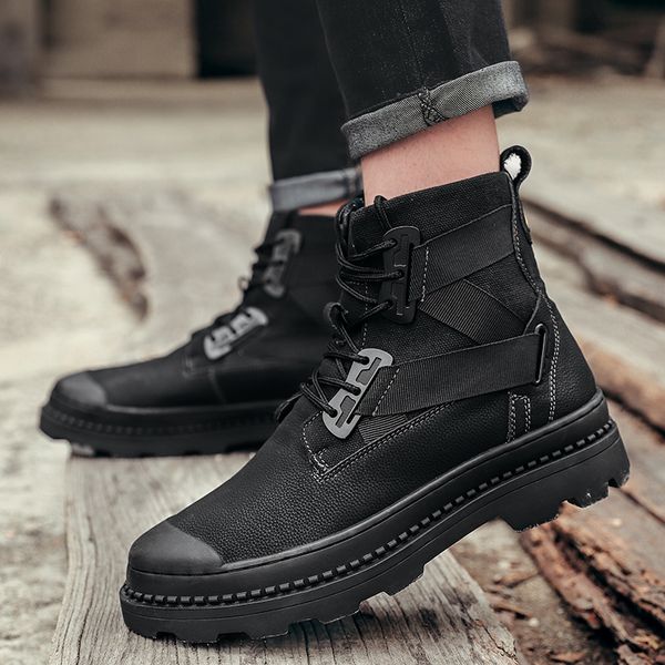men boots genuine leather cow leather retro autumn shoes high casual luxury men's ankle boots size 38-46 n6, Black
men boots genuine leather cow leather retro autumn shoes high casual luxury men's ankle boots size 38-46 n6, Black