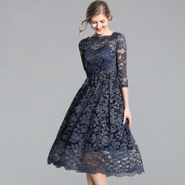 casual dresses xxxl queen plus size hollow out blue lace dress women 2021 half sleeve spring vintage slim party vestidos, Black;gray
casual dresses xxxl queen plus size hollow out blue lace dress women 2021 half sleeve spring vintage slim party vestidos, Black;gray