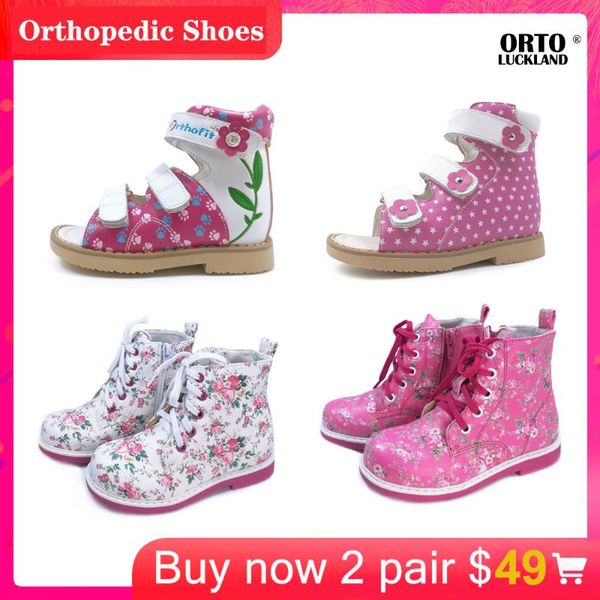 ortoluckland girls fashion leather sandals orthopedic shoes for children discount sale flower design flatfoot footwear, Black;red
ortoluckland girls fashion leather sandals orthopedic shoes for children discount sale flower design flatfoot footwear, Black;red