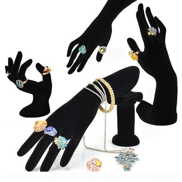 hand shaped ring stand bracelet holder bangle rack jewelry display rings shelf black velvet female mannequin hand, Khaki
hand shaped ring stand bracelet holder bangle rack jewelry display rings shelf black velvet female mannequin hand, Khaki