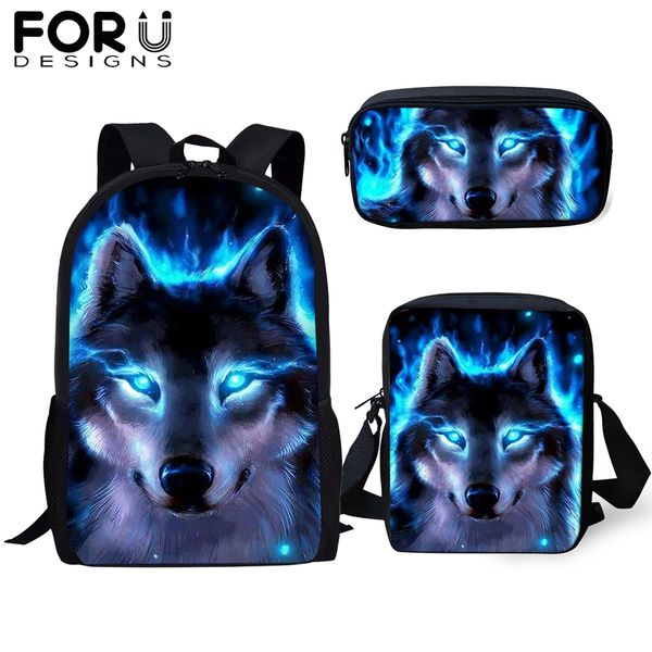 forudesigns 3pcs/set school bag for boys teenager cool wolf 3d print backpacks student animal backpack children travel bagpack
forudesigns 3pcs/set school bag for boys teenager cool wolf 3d print backpacks student animal backpack children travel bagpack