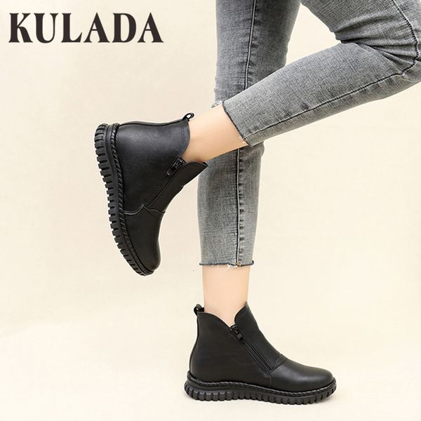 kulada boots women's shoes double zipper ankle boots black ankle botas waterproof platform style spring autumn women shoes
kulada boots women's shoes double zipper ankle boots black ankle botas waterproof platform style spring autumn women shoes