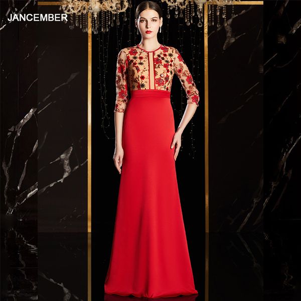 party dresses jancember embroidery evening dress o neck red stain mermaid long zip back avondjurken, White;black
party dresses jancember embroidery evening dress o neck red stain mermaid long zip back avondjurken, White;black