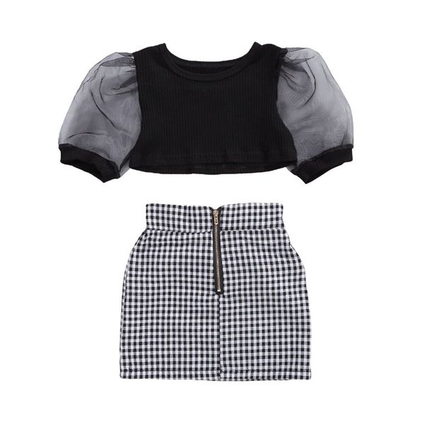 clothing sets summer kids baby girls 2pcs clothes mesh puff sleeve t shirts plaid skirts 1-6y, White
clothing sets summer kids baby girls 2pcs clothes mesh puff sleeve t shirts plaid skirts 1-6y, White