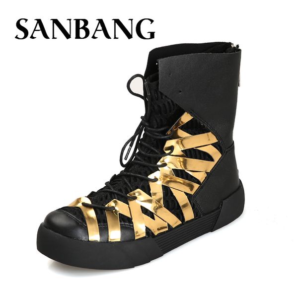 luxury fashion split leather men shoes round toe bandage zipper personalized high cool casual shoes male flat boots bx5, Black
luxury fashion split leather men shoes round toe bandage zipper personalized high cool casual shoes male flat boots bx5, Black