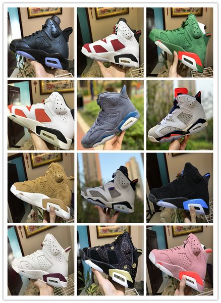 2019 6s men basketball shoes retro carmine black infrared green pink university blue golden harvest maroon flint 6s shoes 40-47
2019 6s men basketball shoes retro carmine black infrared green pink university blue golden harvest maroon flint 6s shoes 40-47