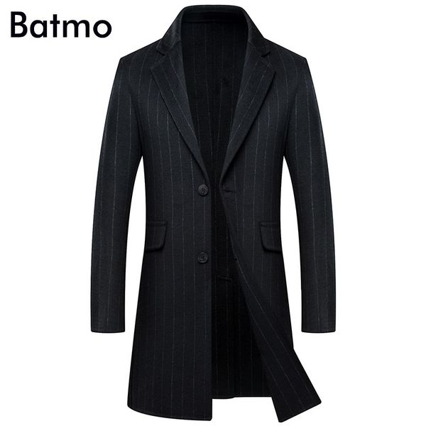 batmo 2018 new arrival autumn&winter wool plaid casual long trench coat men ,men's long jackets plus-size, Black
batmo 2018 new arrival autumn&winter wool plaid casual long trench coat men ,men's long jackets plus-size, Black