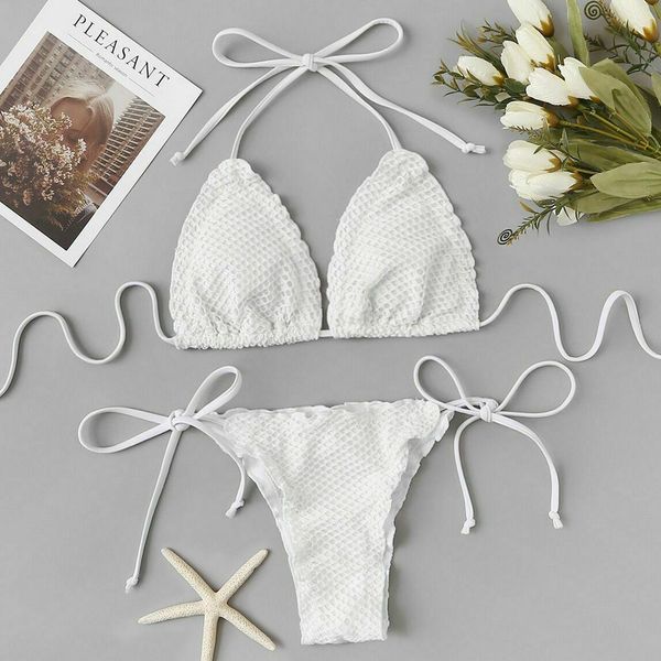Womens Bikini 2019 White Lace Triangle Swimwear Bandage Push Up Padded Swimsuit Thong Lace Up Ladies 2 pcs Bathing Suit
Womens Bikini 2019 White Lace Triangle Swimwear Bandage Push Up Padded Swimsuit Thong Lace Up Ladies 2 pcs Bathing Suit