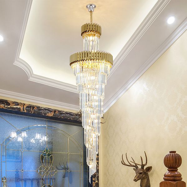 new design modern luxury large gold pendant crystal chandelier lighting long black chandeliers crystal led lamps for l hall home stairs
new design modern luxury large gold pendant crystal chandelier lighting long black chandeliers crystal led lamps for l hall home stairs