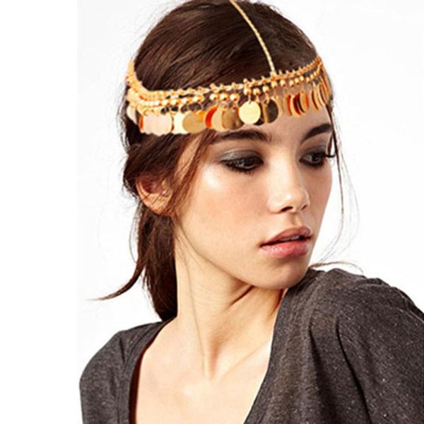 susenstone 2017 fashion gold sequins tassels head chain jewelry chain headband head shiny piece hair band gold hairwear cheveux, Golden;white
susenstone 2017 fashion gold sequins tassels head chain jewelry chain headband head shiny piece hair band gold hairwear cheveux, Golden;white