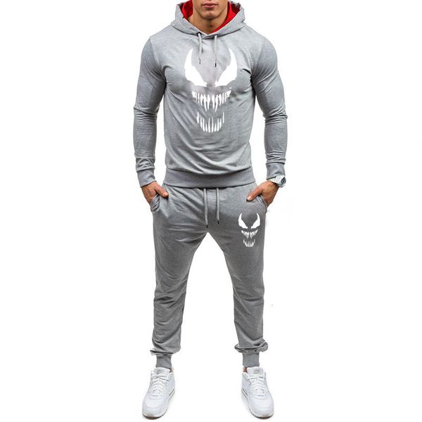2019 new selling men's brand tracksuit hoodie cartoon cute venom 2019 spring and autumn men's sweatshirt thin hoodie set, Gray
2019 new selling men's brand tracksuit hoodie cartoon cute venom 2019 spring and autumn men's sweatshirt thin hoodie set, Gray