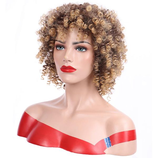 ailiade kinky curly blonde synthetic wigs with bangs bob wig heat resistant hair wigs fake hair for african american woman, Black
ailiade kinky curly blonde synthetic wigs with bangs bob wig heat resistant hair wigs fake hair for african american woman, Black