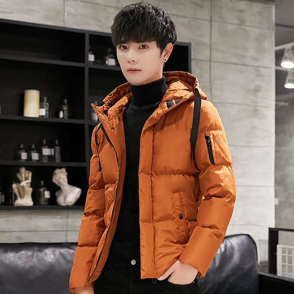 men winter jacket solid thick warm hooded parkas men's casual fashion personality short cotton trend overcoat, Black
men winter jacket solid thick warm hooded parkas men's casual fashion personality short cotton trend overcoat, Black