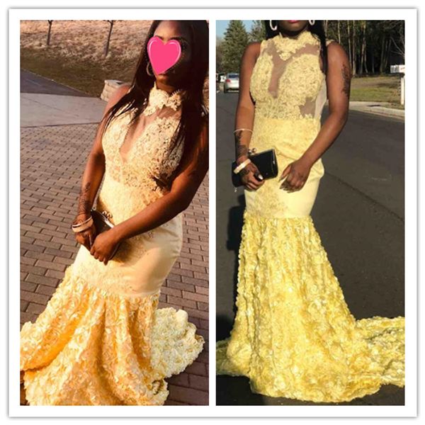 african mermaid prom dresses sheer neckline lace appliques plus size evening dress rose train zipper back vestidos de fiesta party gowns, Black
african mermaid prom dresses sheer neckline lace appliques plus size evening dress rose train zipper back vestidos de fiesta party gowns, Black