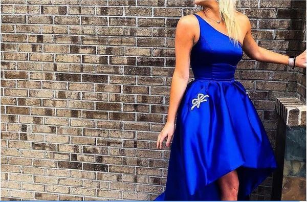 royal blue simple prom dresses one shoulder beads vestidos de noche high low evening dress yong girls homecoming dress, Red
royal blue simple prom dresses one shoulder beads vestidos de noche high low evening dress yong girls homecoming dress, Red