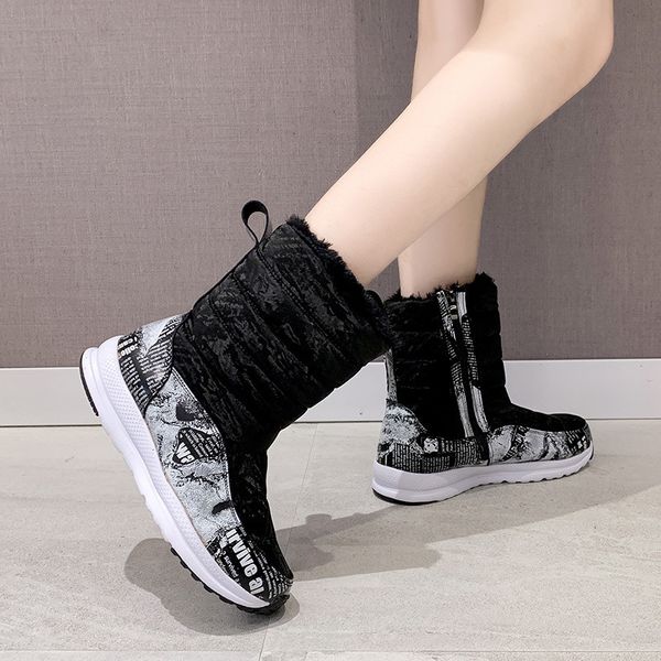 women snow boots platform winter boots thick plush waterproof non-slip women winter shoes warm fur botas mujer 5371, Black
women snow boots platform winter boots thick plush waterproof non-slip women winter shoes warm fur botas mujer 5371, Black
