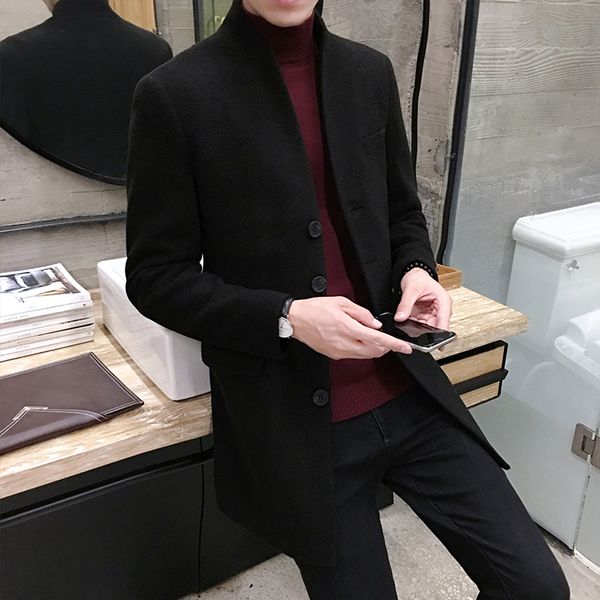 2019 winter men's casual long-sleeved trench coat , british fashion korean designer slim collar single-breasted woolen blazer, Tan;black
2019 winter men's casual long-sleeved trench coat , british fashion korean designer slim collar single-breasted woolen blazer, Tan;black