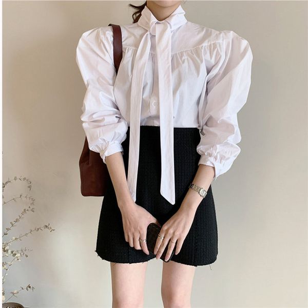 hzirip stylish elegant fashion full-sleeved vintage high street women solid feminine loose office lady casual basic shirts, White
hzirip stylish elegant fashion full-sleeved vintage high street women solid feminine loose office lady casual basic shirts, White