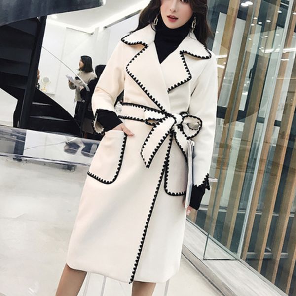 lanmrem solid color wavy pattern large pockets belt woolen coat casual fashion loose plus woman 2019 autumn winter new tc981, Black
lanmrem solid color wavy pattern large pockets belt woolen coat casual fashion loose plus woman 2019 autumn winter new tc981, Black