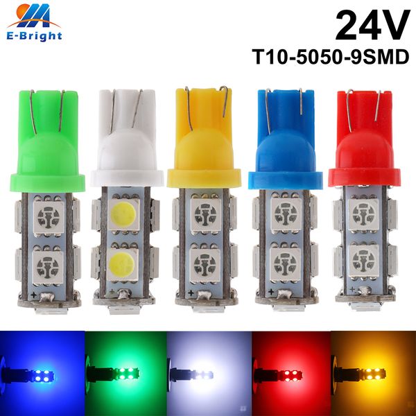 4 pcs 24v t10 9 smd led bulbs truck car door license plate clearance lights white blue red green amber pink mix colors
4 pcs 24v t10 9 smd led bulbs truck car door license plate clearance lights white blue red green amber pink mix colors