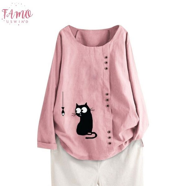women loose cat print plus size beach vintage funny shirt long sleeve blouses for girls women shirts long sleeve, White
women loose cat print plus size beach vintage funny shirt long sleeve blouses for girls women shirts long sleeve, White