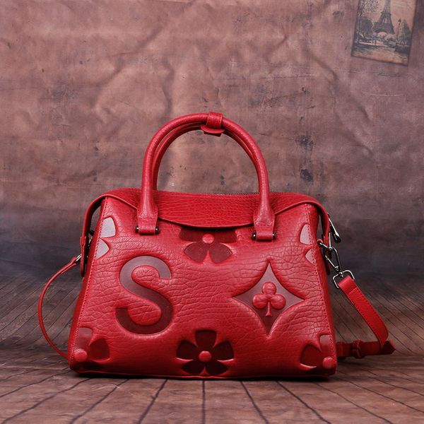 2020new genuine leather women's handbag vintage embossed shoulder bag crossbody leather bag
2020new genuine leather women's handbag vintage embossed shoulder bag crossbody leather bag
