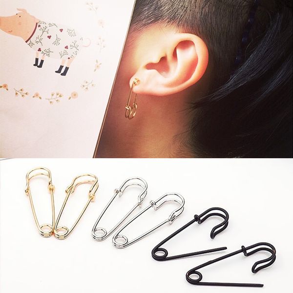 2020 new arrival party 1pair gifts golden/silvery/black safety pin puncture earring graceful beautiful allergy free, Silver
2020 new arrival party 1pair gifts golden/silvery/black safety pin puncture earring graceful beautiful allergy free, Silver