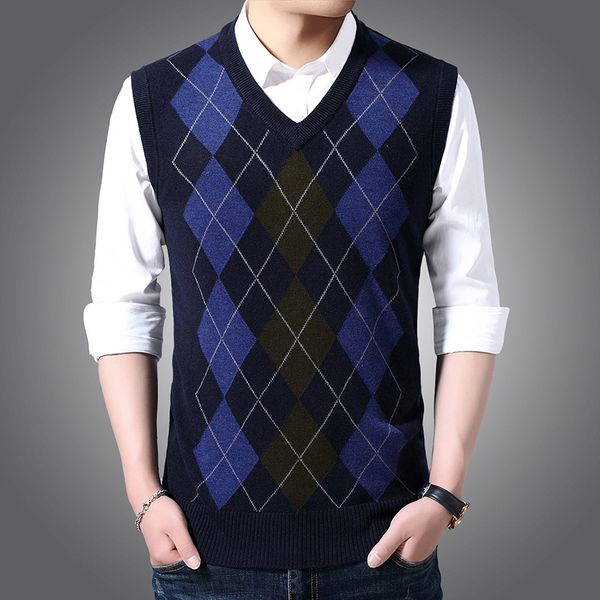 pevsn winter men's sleeveless vests jumper knitted warm waistcoats casual men slim fit pullovers uniform sweater vests clothing, Black;white
pevsn winter men's sleeveless vests jumper knitted warm waistcoats casual men slim fit pullovers uniform sweater vests clothing, Black;white