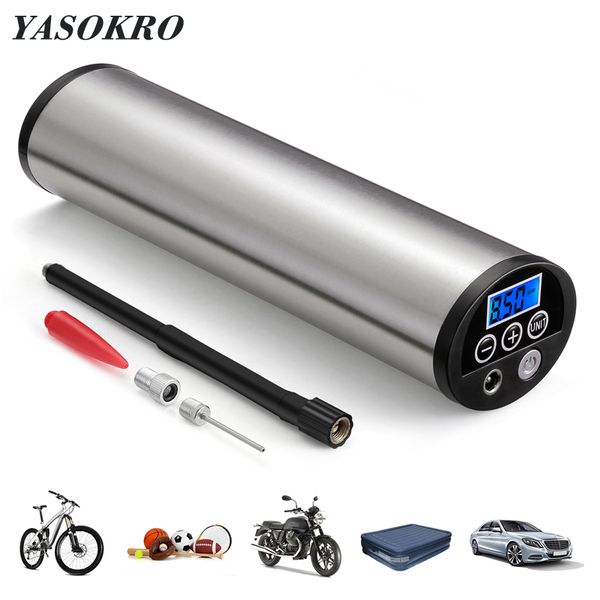 yasokro tire inflatable pump tyre inflator mini portable air compressor 12v 150psi rechargeable air pump for car bicycle balls
yasokro tire inflatable pump tyre inflator mini portable air compressor 12v 150psi rechargeable air pump for car bicycle balls