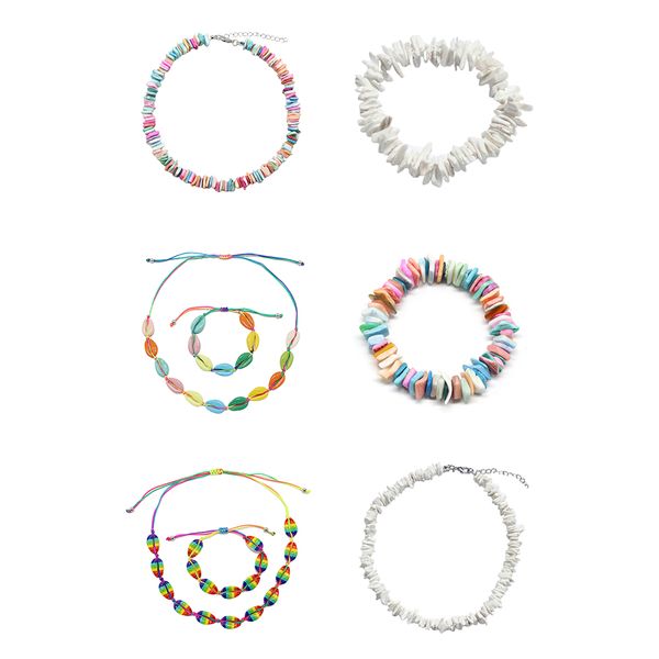 women adjustable hawaiian item decoration natural irregular colored broken shell necklace set jewelry, Silver
women adjustable hawaiian item decoration natural irregular colored broken shell necklace set jewelry, Silver